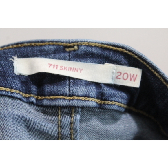 Levi's Women Blue Jeans 711 Skinny Size 20W - Picture 4 of 11